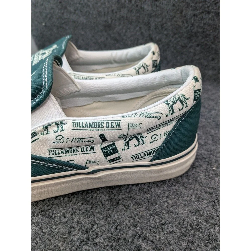 Tullamore Whiskey Slip On Skateboard Shoes Size 10 Green & White Excellent Cond. - Picture 5 of 16